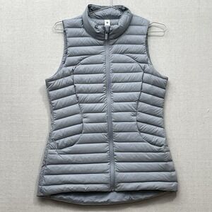 Lululemon Women's Insulated Vest Sz 6 Grey Pack It Down Again Puffer Goose Down